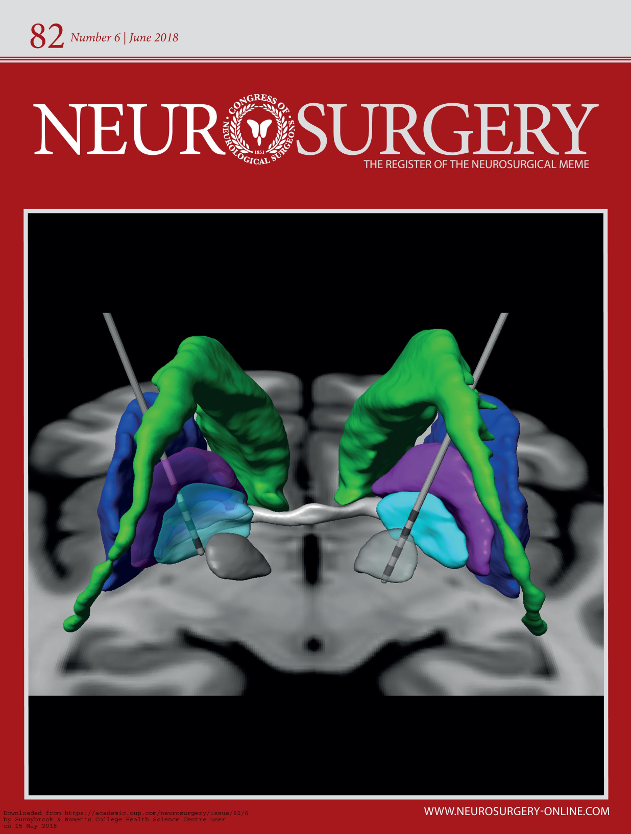 Neurosurgery cover associated with an article using SWAN histological data